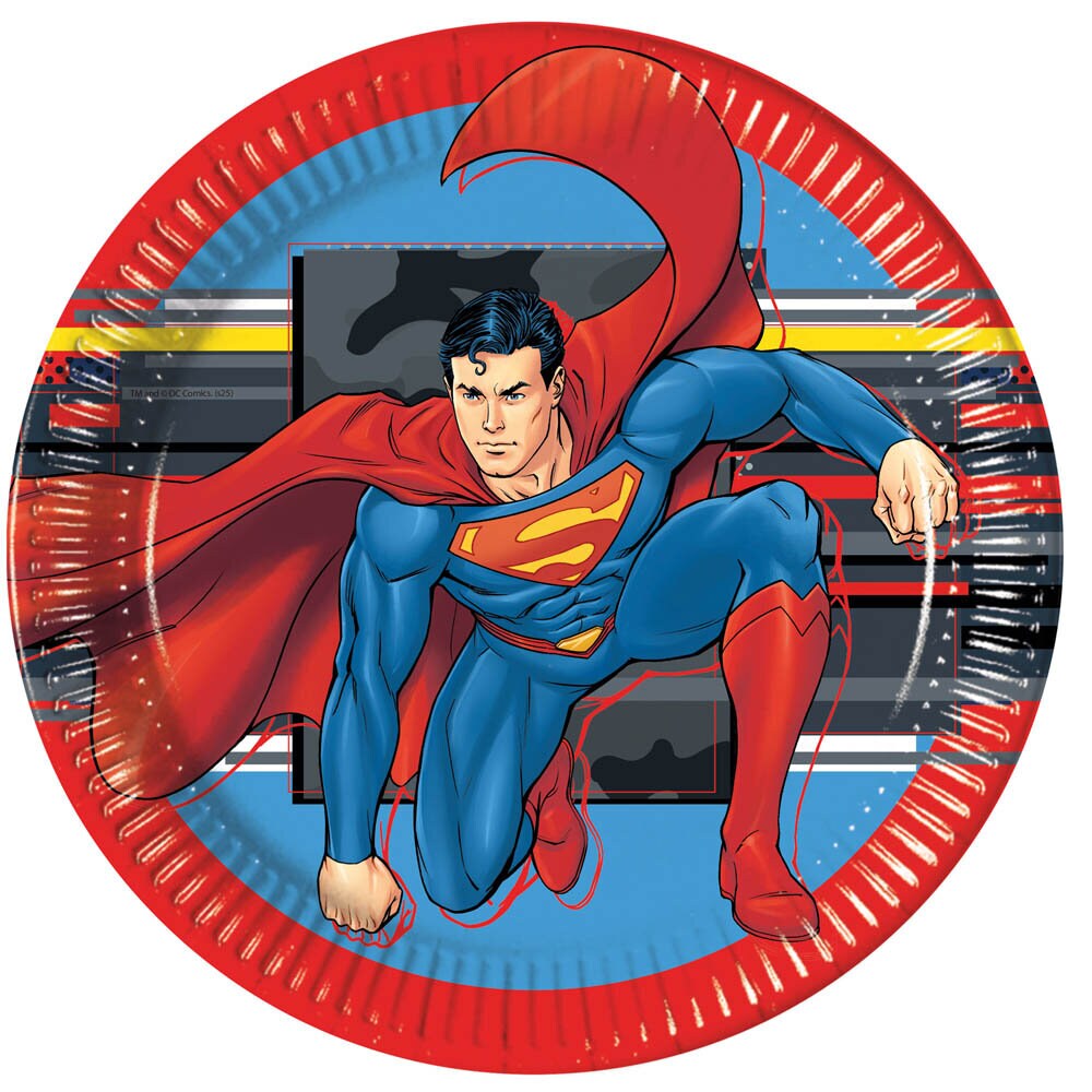 Superman - Tallrikar 23 cm, 8-pack
