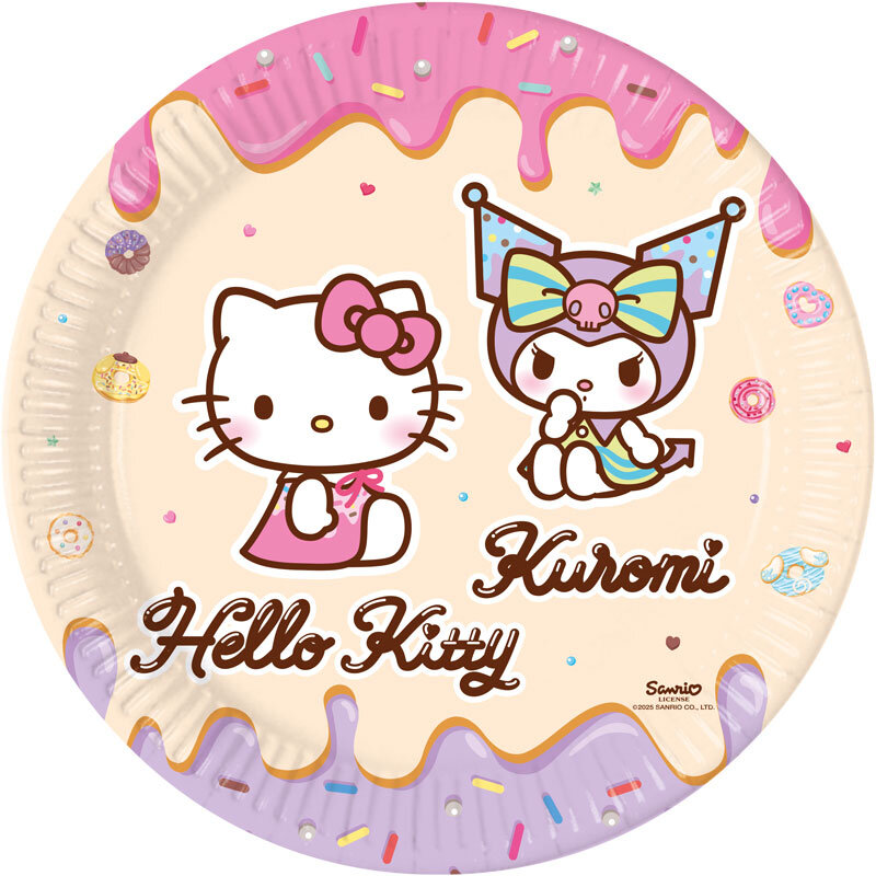 Hello Kitty & Kuromi - Tallrikar 8-pack