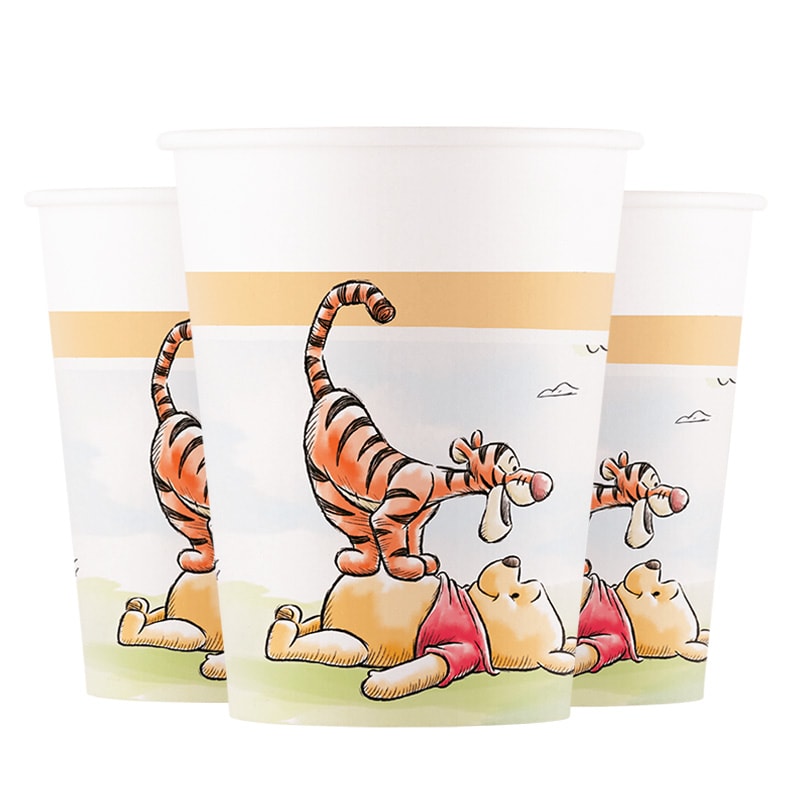 Nalle Puh Pappmuggar 8-pack