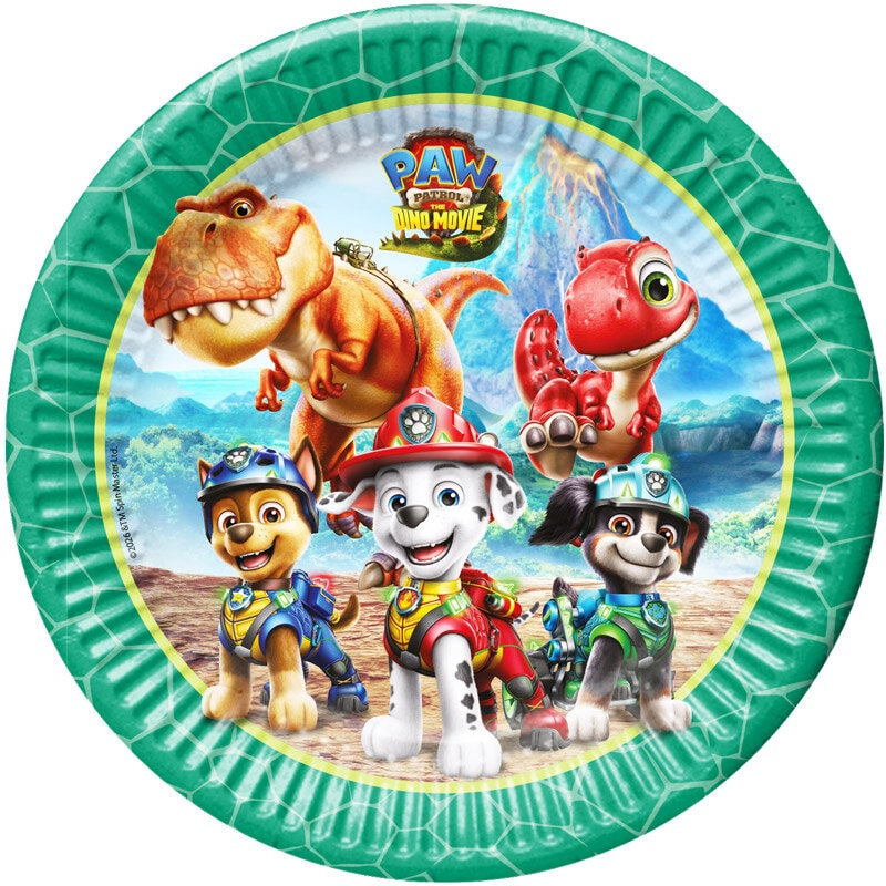 Paw Patrol Dino Movie Tallrikar 8-pack