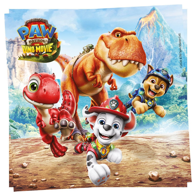 Paw Patrol Dino Movie Servetter 20-pack
