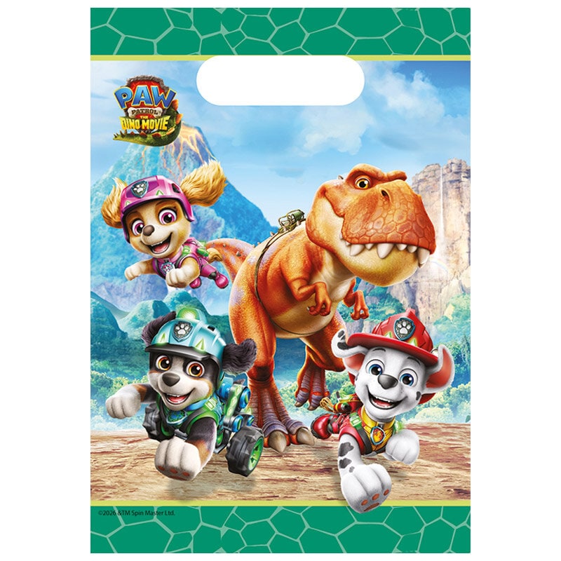 Paw Patrol Dino Movie Kalaspåsar av papper 4-pack