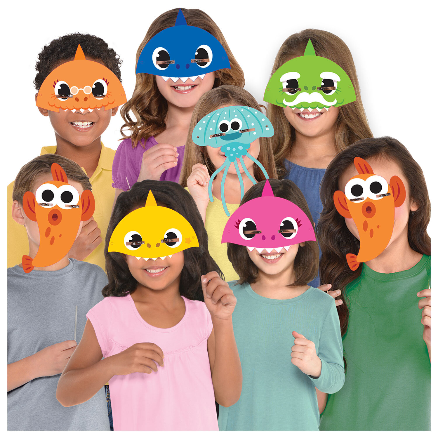 Baby Shark - Ansiktsmasker 8-pack