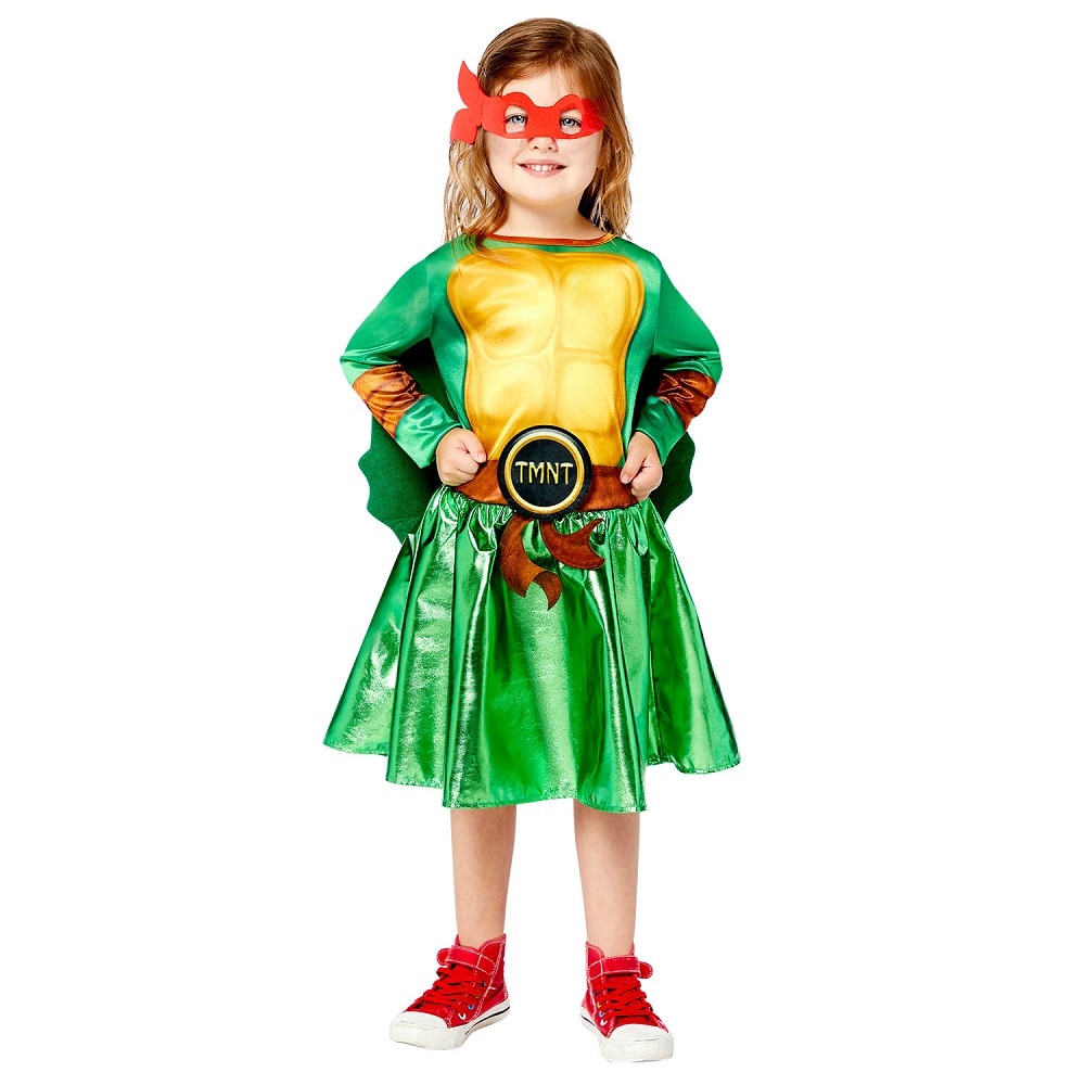 Ninja Turtles Tjej Maskeraddräkt Barn 4-6 år (104-116 cm)