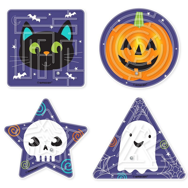 Halloween Labyrintspel 4-pack