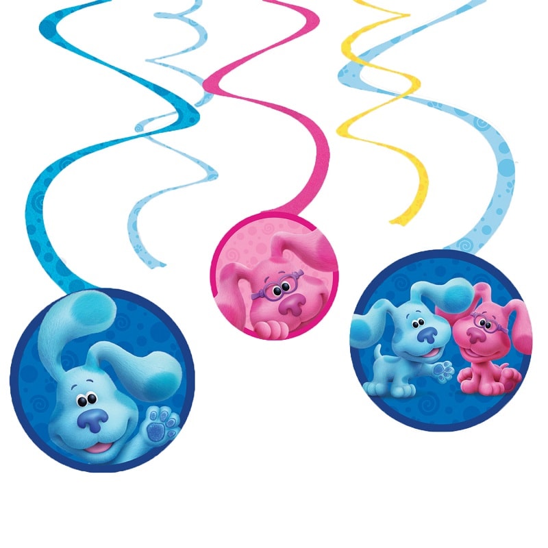 Blues Clues - Hängande Swirl Dekorationer 6-pack