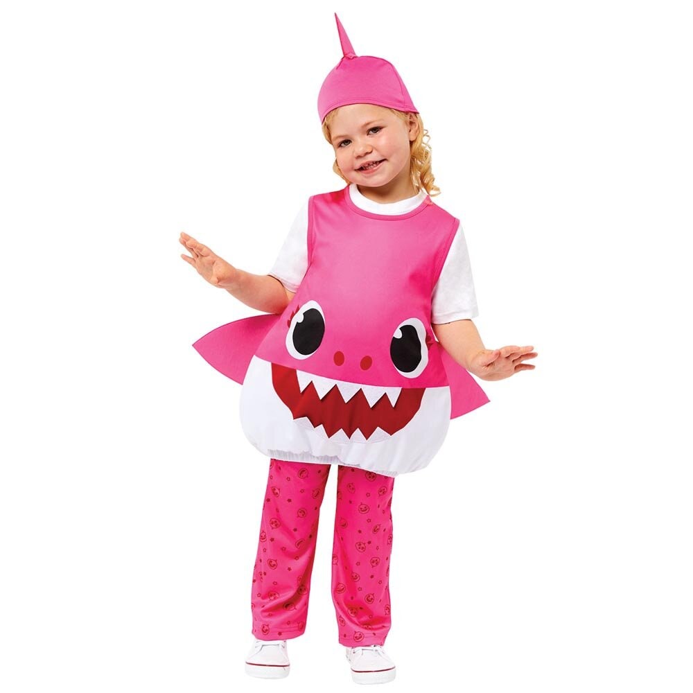 Baby Shark Rosa Maskeraddräkt Barn 3-4 år