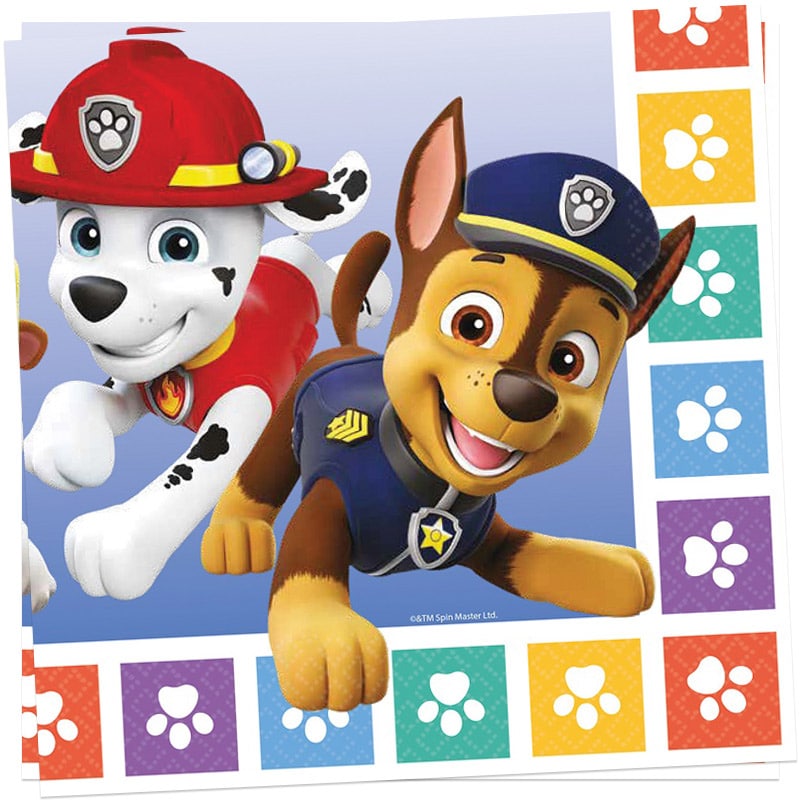 Paw Patrol Party - Servetter 16-pack