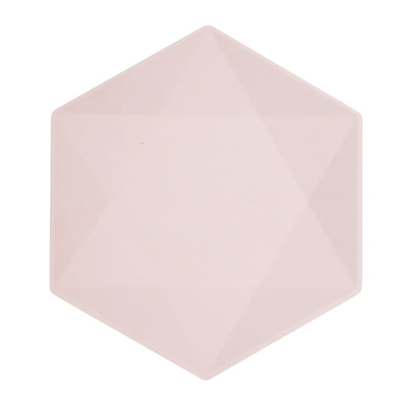 Tallrikar Decor Premium Hexagon 26 cm Rosa 6-pack