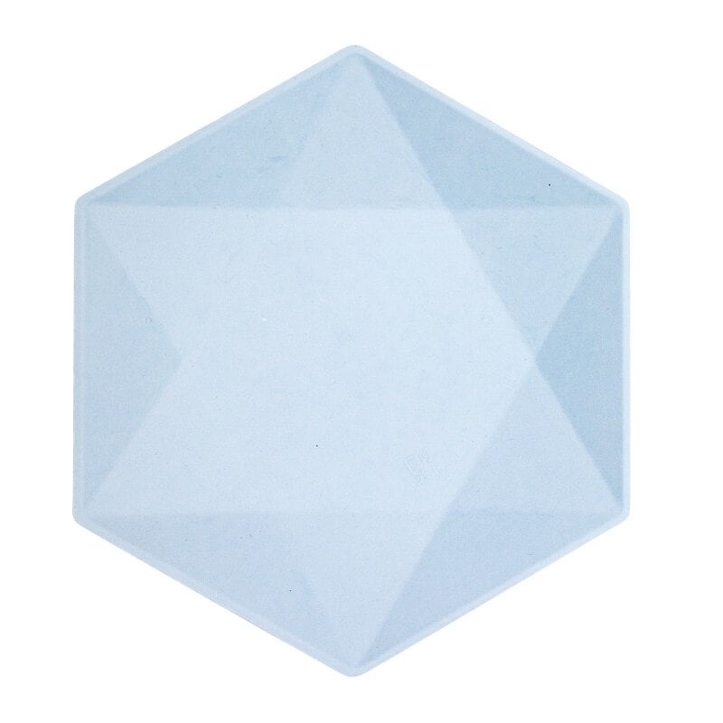Tallrikar Decor Premium Hexagon 26 cm Blå 6-pack