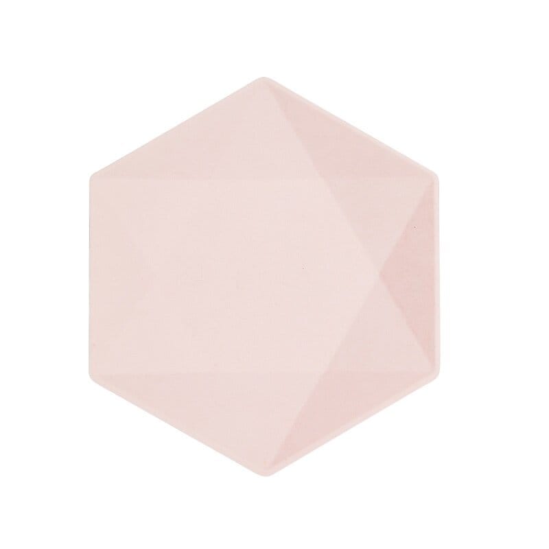 Tallrikar Decor Premium Hexagon 21 cm Rosa 6-pack