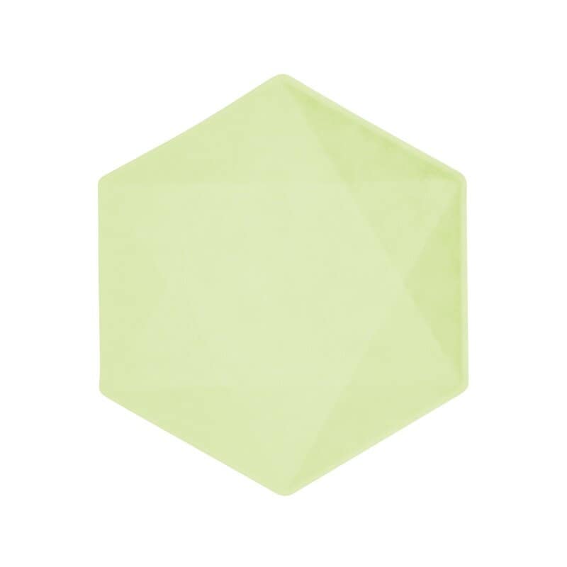 Tallrikar Decor Premium Hexagon 21 cm Grön 6-pack