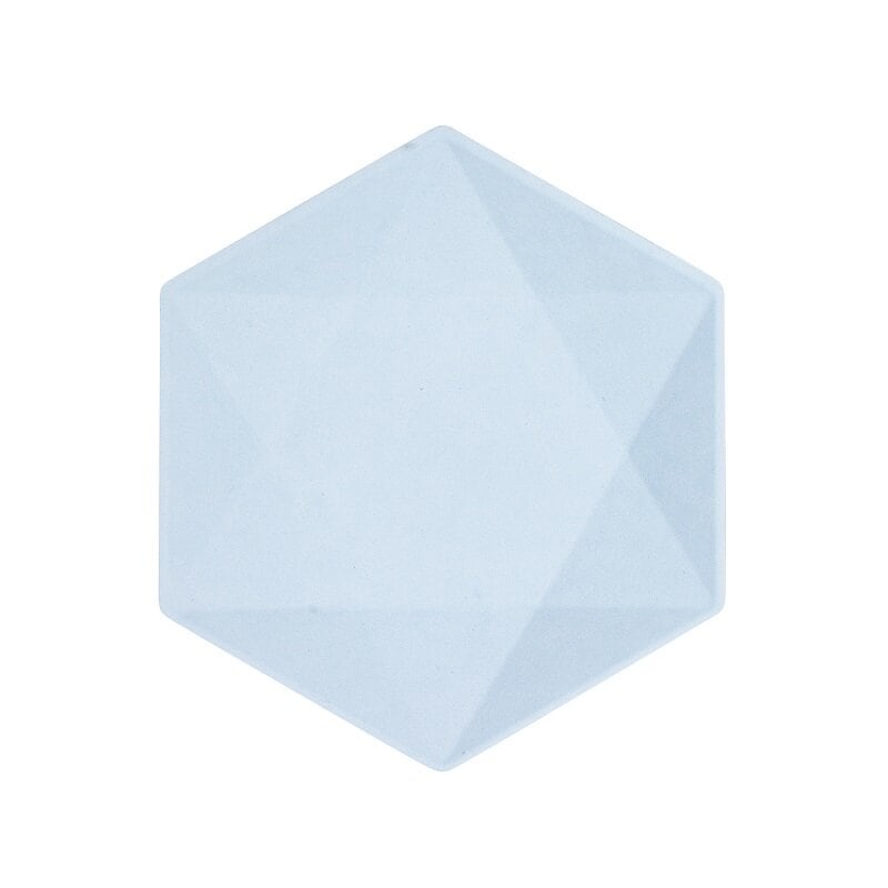 Tallrikar Decor Premium Hexagon 21 cm Blå 6-pack