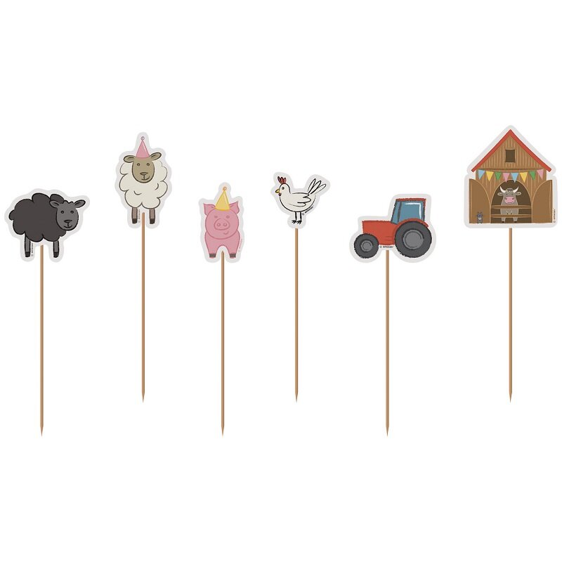 Bondgård - Cake Toppers 6-pack