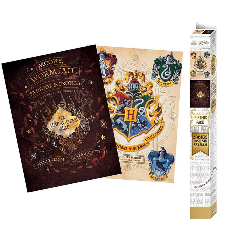 Posters - Harry Potter Crest & Marauder´s Map 2-pack