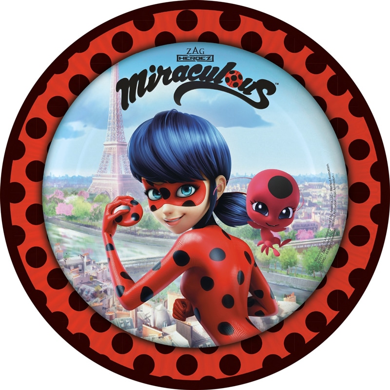 Miraculous Ladybug Tallrikar 8 Pack