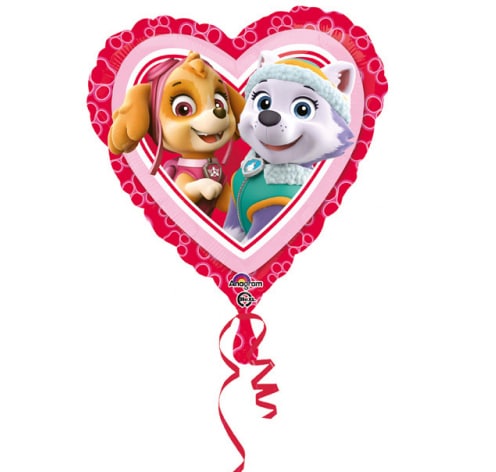 Paw Patrol - Folieballong Hjärtformad 45 cm