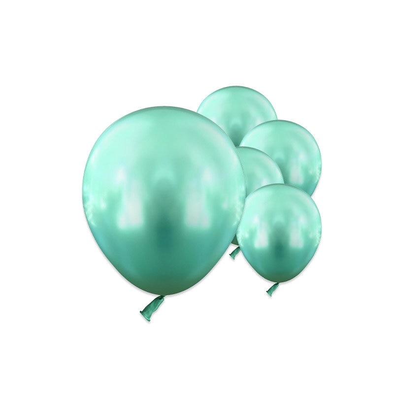 Ballonger, Chrome Grön 13 cm 25-pack