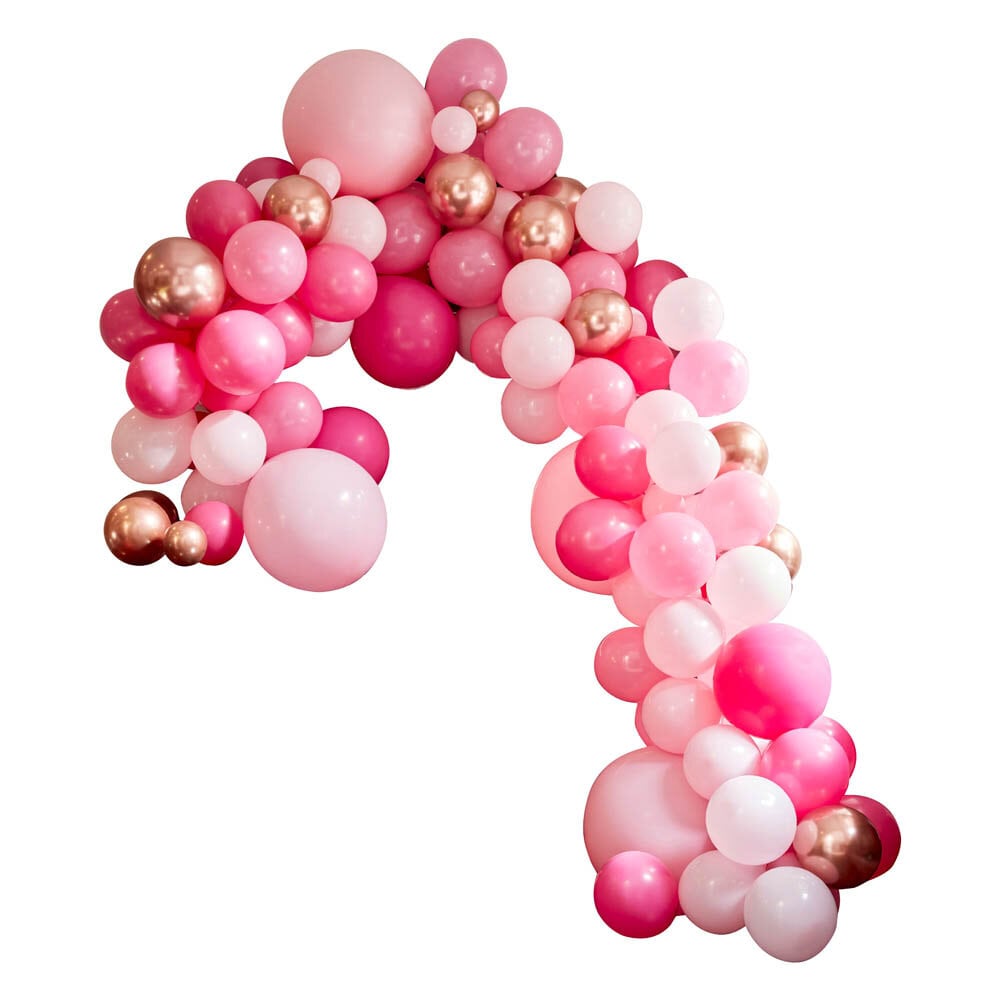 DIY Deluxe Ballongbåge - Rosa och Roséguld