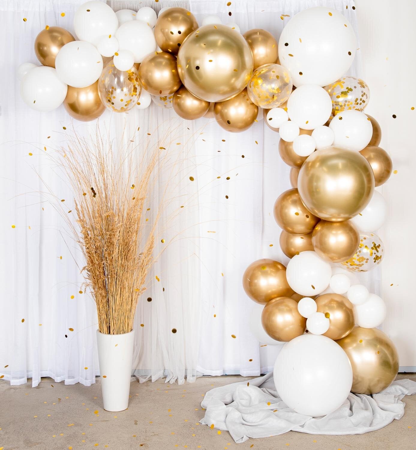 DIY Ballongbåge Guld Chrome