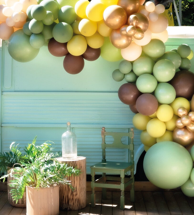 DIY Deluxe Ballongbåge - Jungle Green