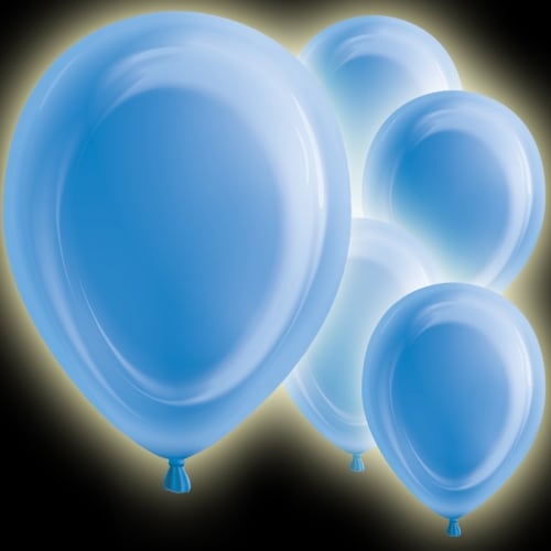 LED-Ballonger, Blå 5-pack