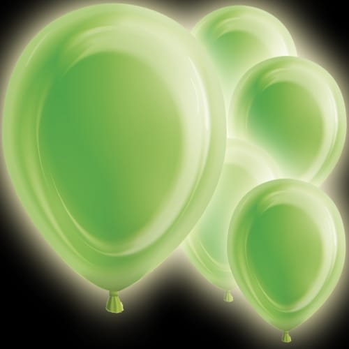 LED-Ballonger, Gröna 5-pack