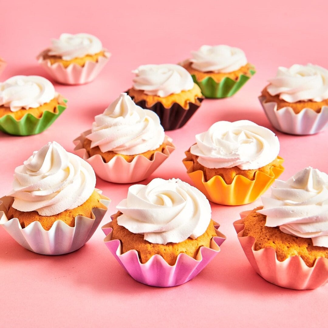 FunCakes - Muffinsformar Blomformade Pastellblå 48-pack