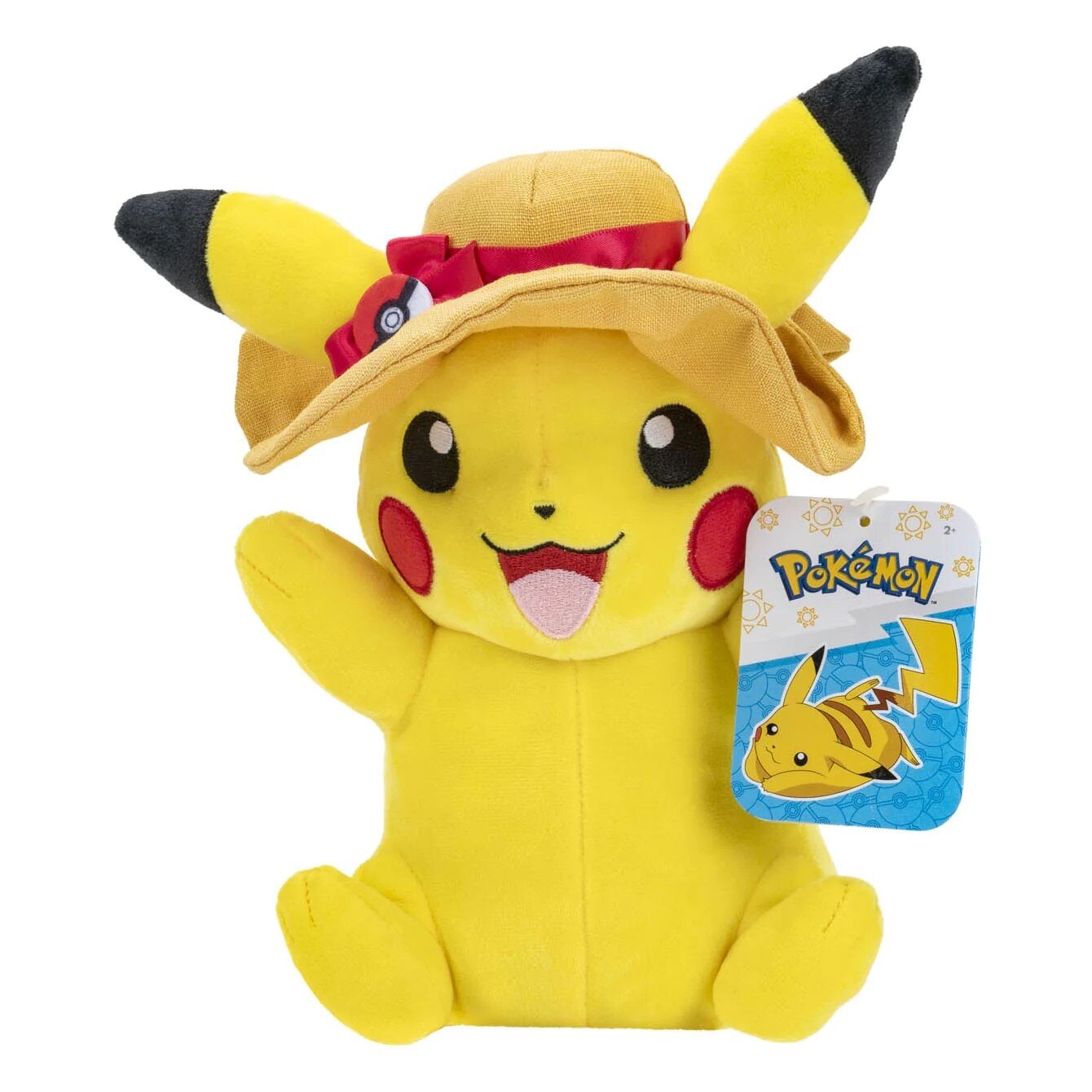 Pokémon - Gosedjur Pikachu med sommarhatt 17 cm