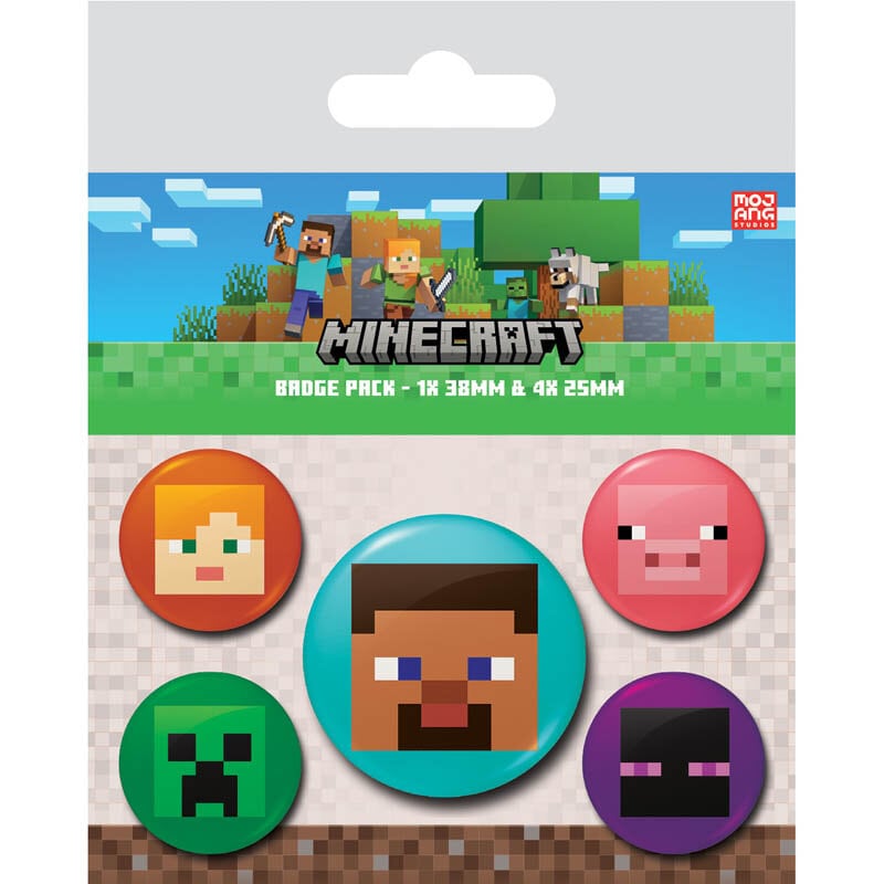 Minecraft - Knappar 5-pack