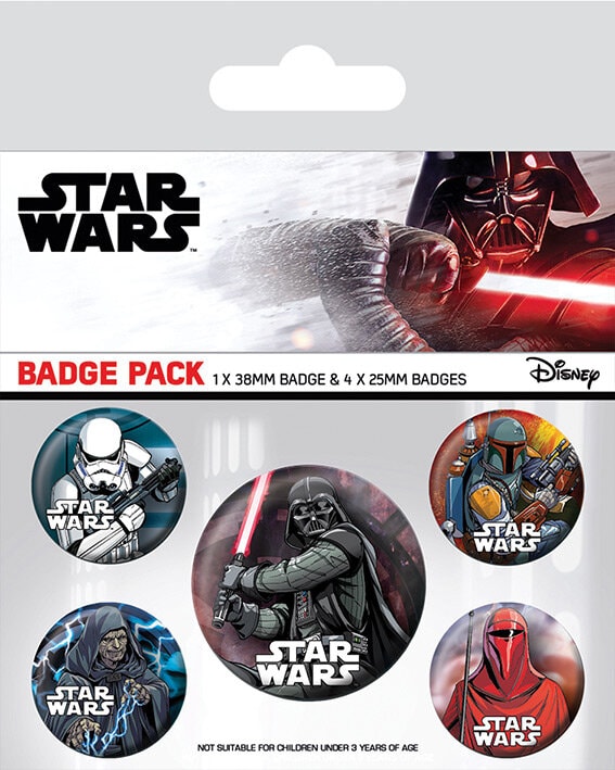 Star Wars - Knappar Dark Side 5-pack