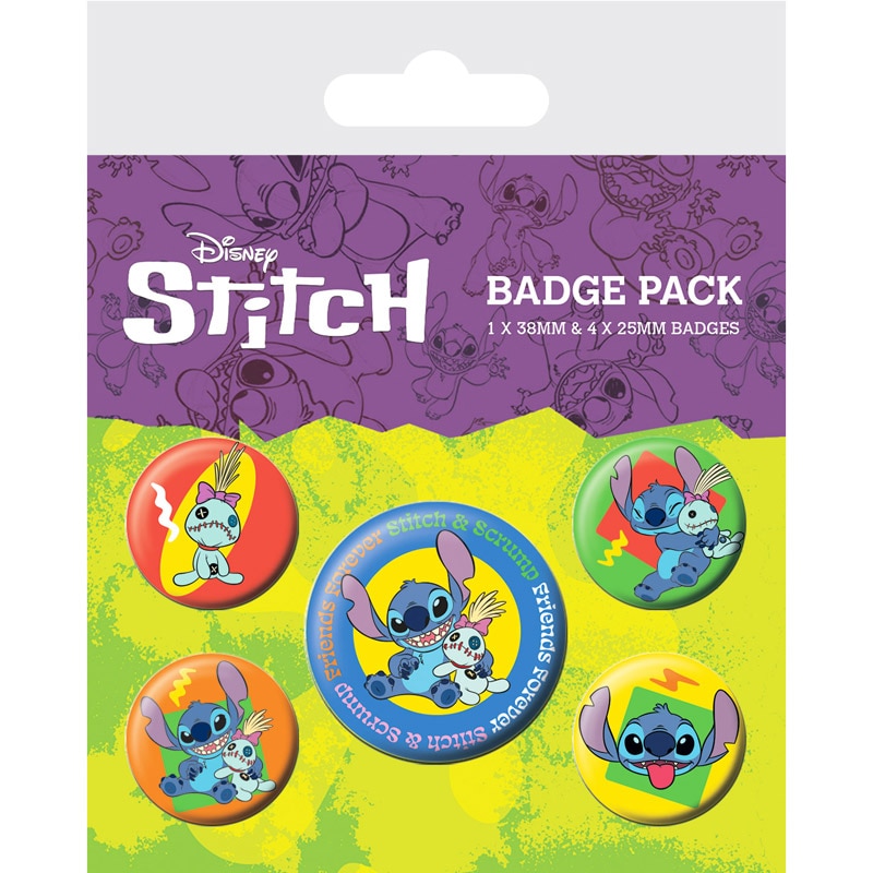 Lilo & Stitch - Knappar Stitch & Scrump 5-pack