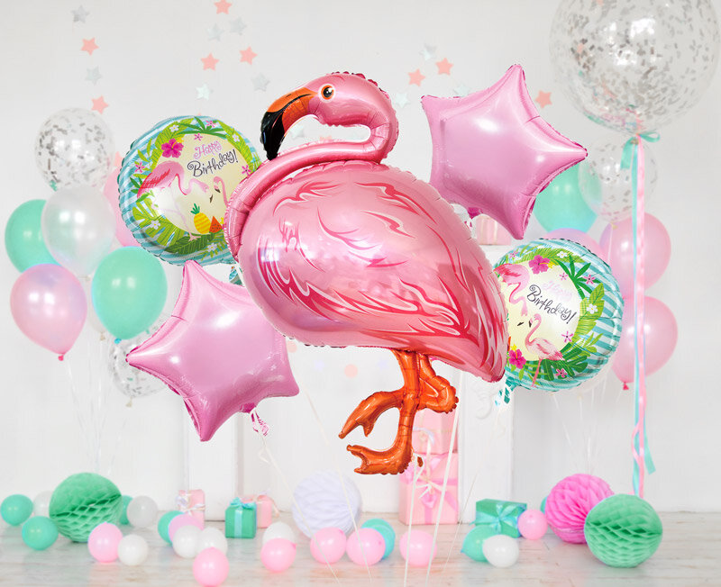 Ballongbukett - Flamingo