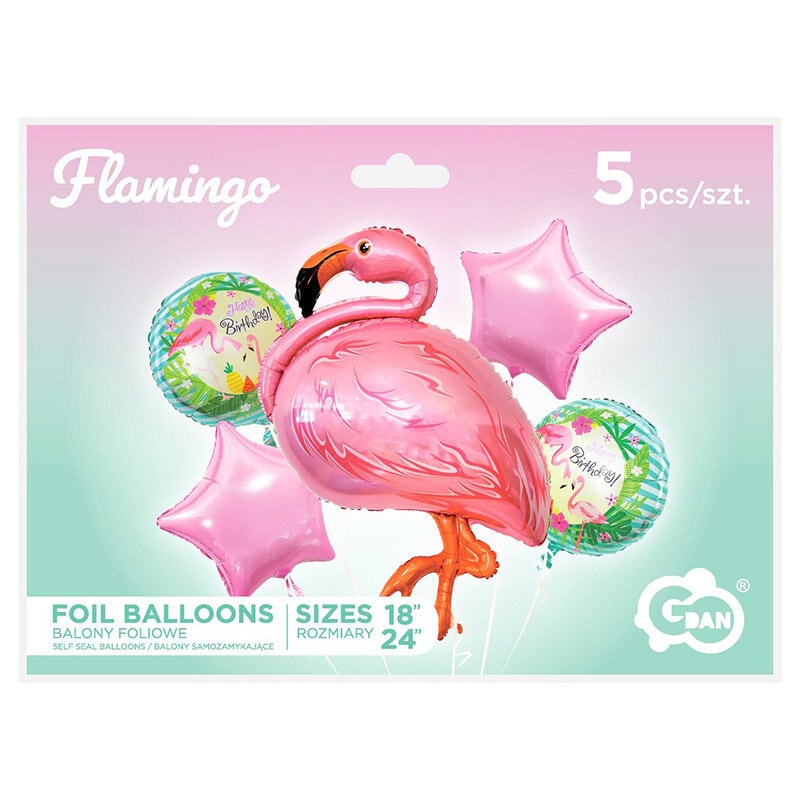 Ballongbukett - Flamingo