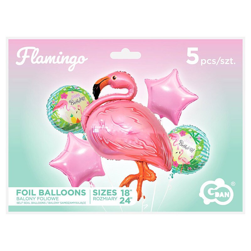 Ballongbukett - Flamingo