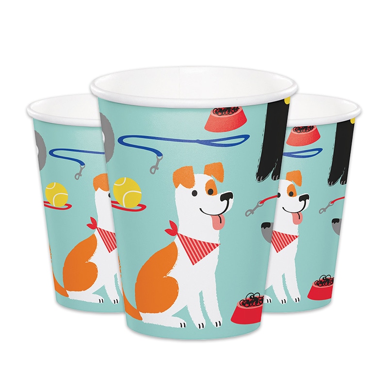 Dog Party - Pappmuggar 8-pack