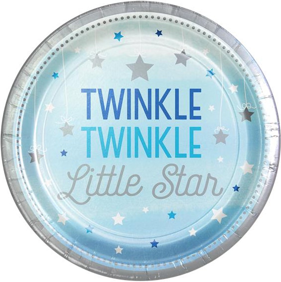 Twinkle Little Star Blå, Tallrikar 8-pack
