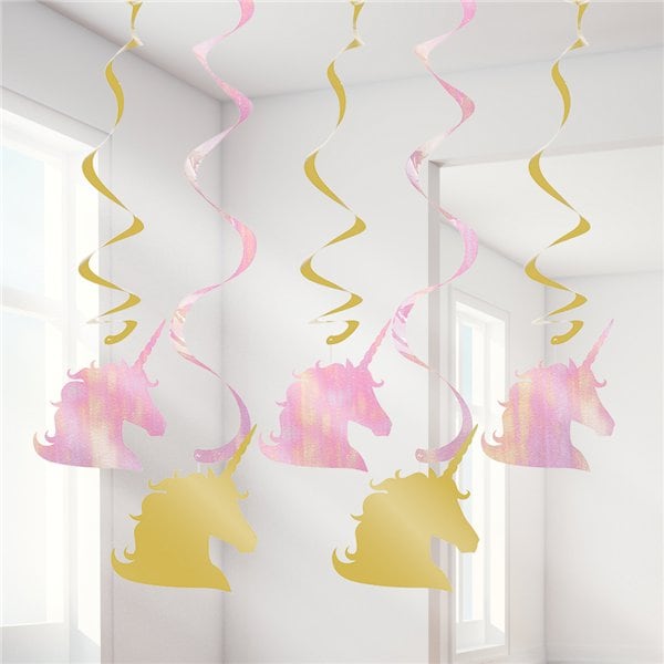 Unicorn Sparkle - Hängande Swirl Dekorationer