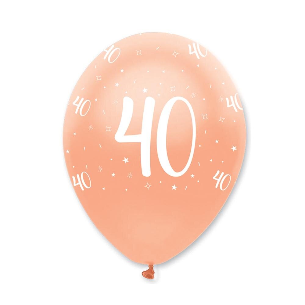 Ballonger Roséguld 40 år 6-pack