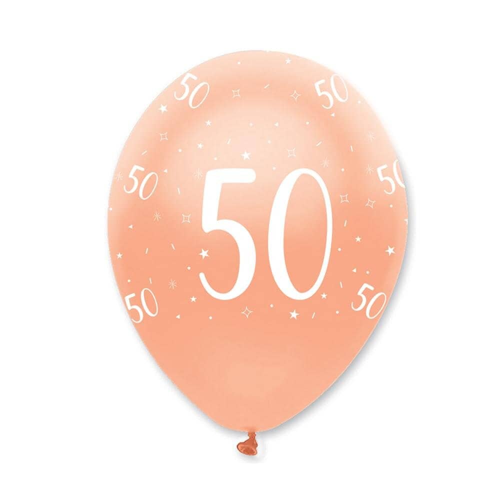 Ballonger Roséguld 50 år 6-pack