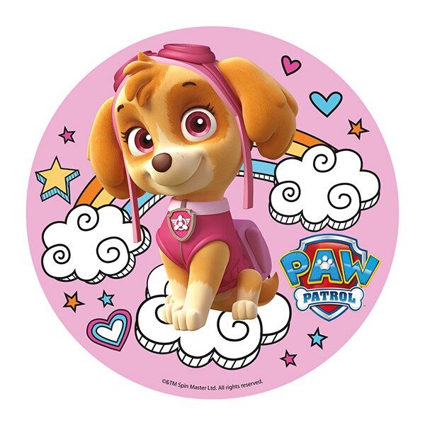 Tårtbild Paw Patrol Skye - Oblat 20 cm