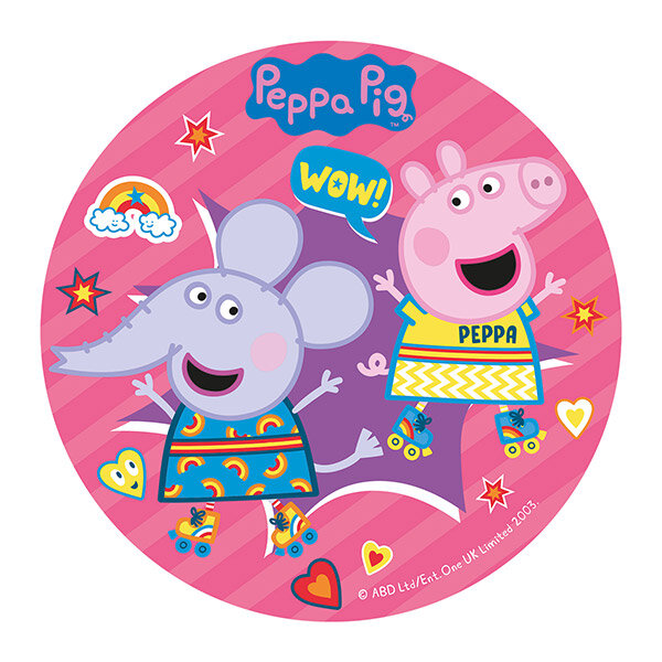 Tårtbild Peppa Pig - Sockerpasta 20 cm