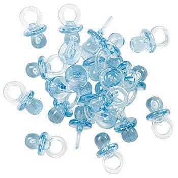 Babyshower, Dekorationsnappar blå 18-pack