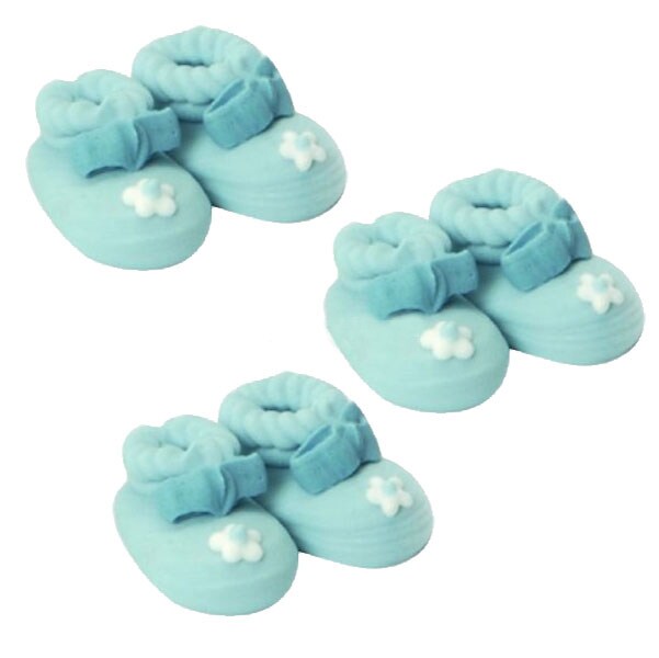 Sockerdekorationer Blå skor 6-pack