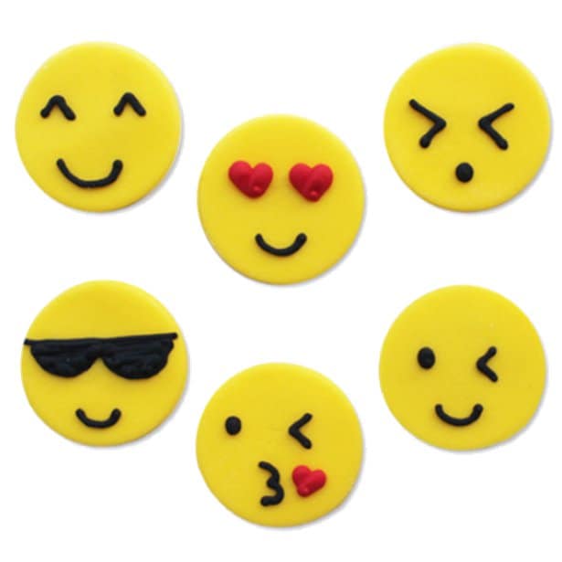 Sockerdekorationer, Emoji 6-pack