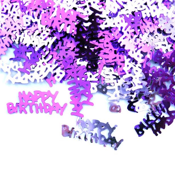 Konfettimix Happy Birthday rosa