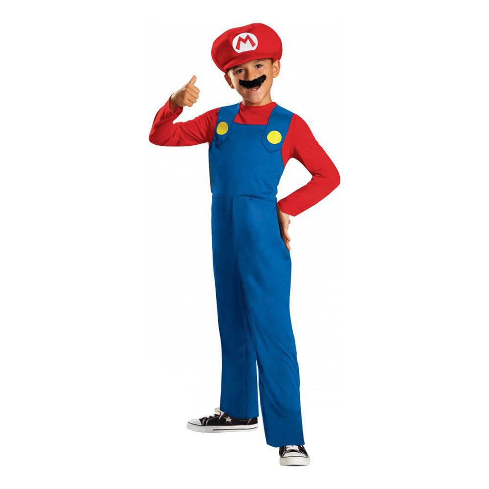 Super Mario Bros - Mario Maskeraddräkt Classic 10-12 år