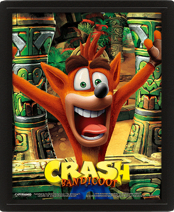 Crash Bandicoot - 3D Canvas-tavla 
