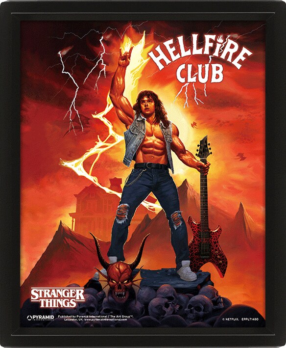 Stranger Things - 3D Canvas tavla Hellfire Tribute