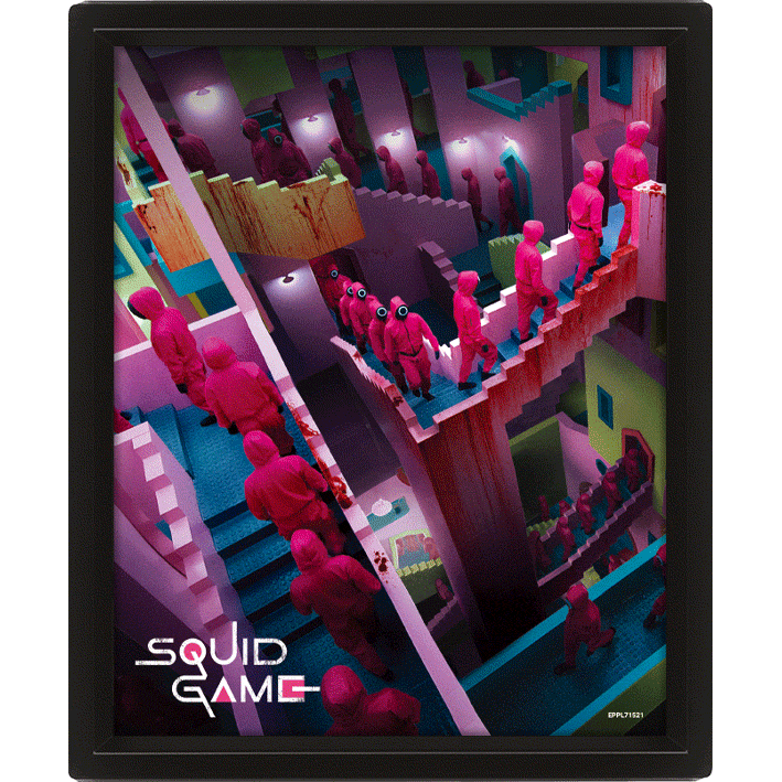 Squid Game - 3D Canvas tavla Crazy Stairs